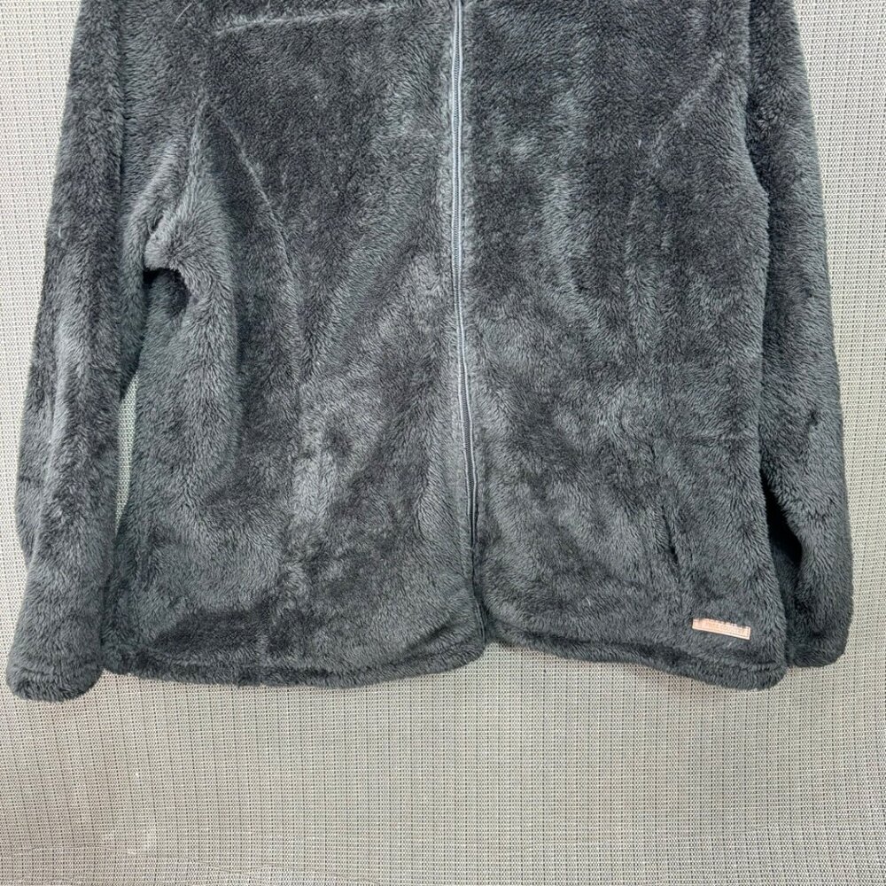 Free Country Womans Size XXL Plush Faux Fur Zip-Up Jacket - Black Polyester - Picture 10 of 10
